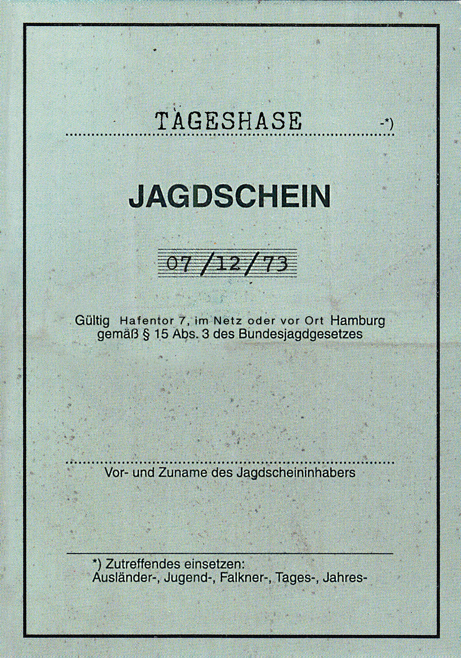 1000 Hasen seit 2007 das original von Tina Oelker, Jagschein